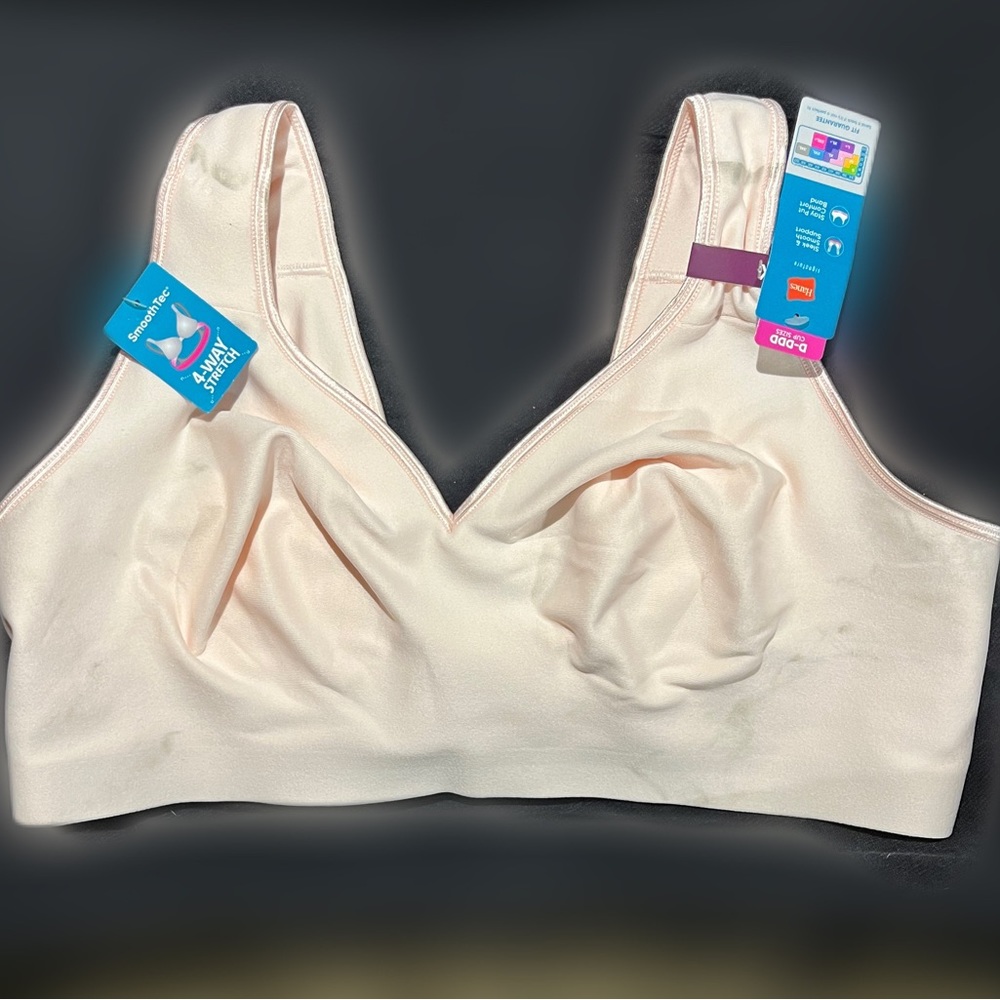 NWT Hanes Smooth Tech Comfort Band Wire Free Bra 2XL